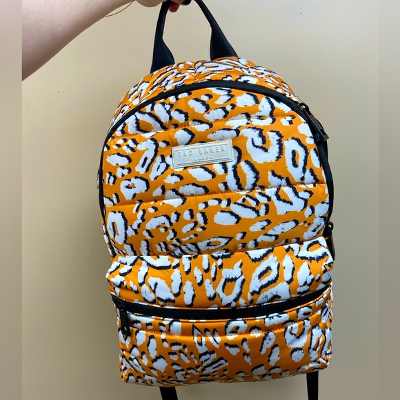 Ted Baker Leopard Print Puffer Backpack - Picture 8 of 10